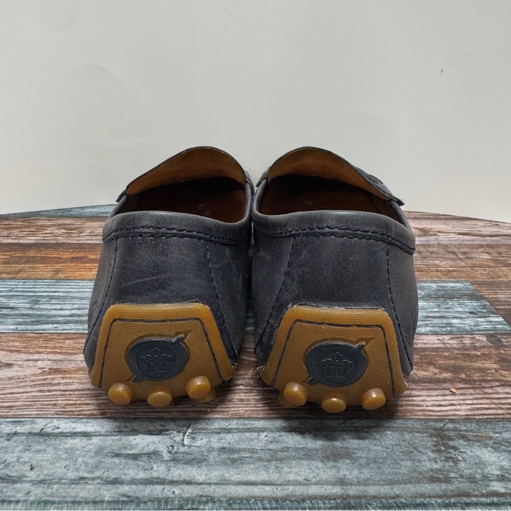 Born Navy Blue Nubuck Driving Moccasin Finley Size 6M - Picture 4 of 7